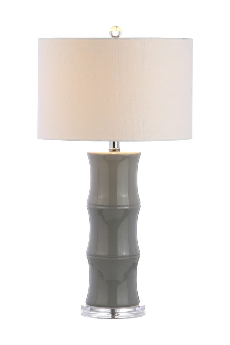 Tiki 26.5" Ceramic LED Table Lamp, Main, color, Gray