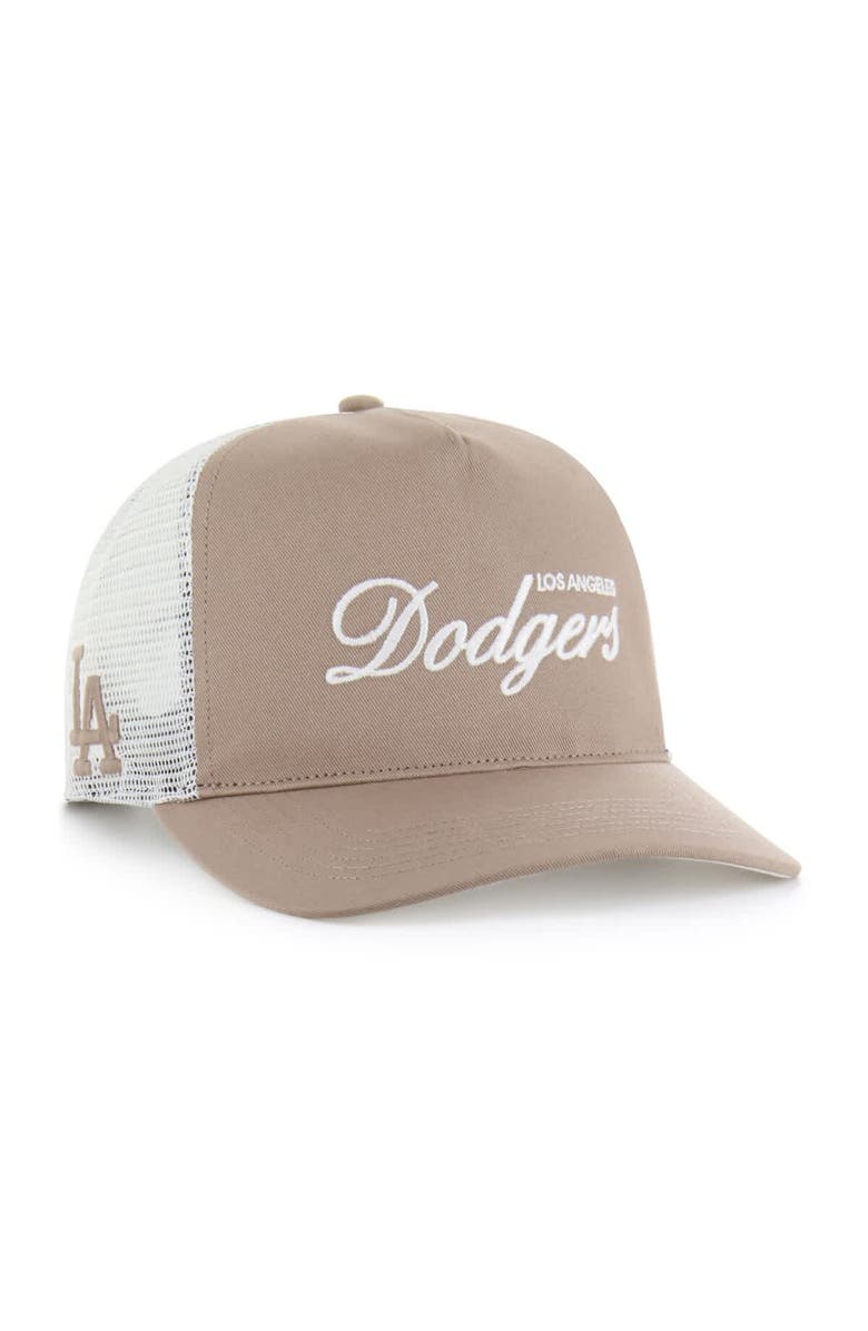 '47 Men's '47  Brown Los Angeles Dodgers Foundational Mesh Hitch Adjustable Hat, Main, color, Brown