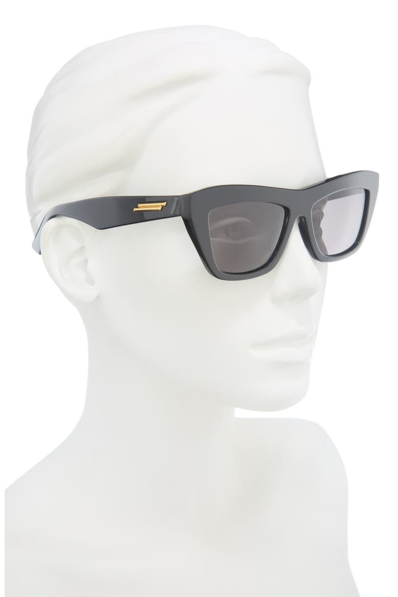 55mm Cat Eye Sunglasses, Alternate, color, BLACK BLACK GREY