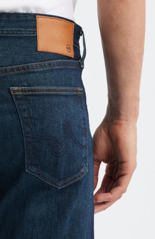 Ag Tellis Logo-patch Straight-leg Jeans In Blue