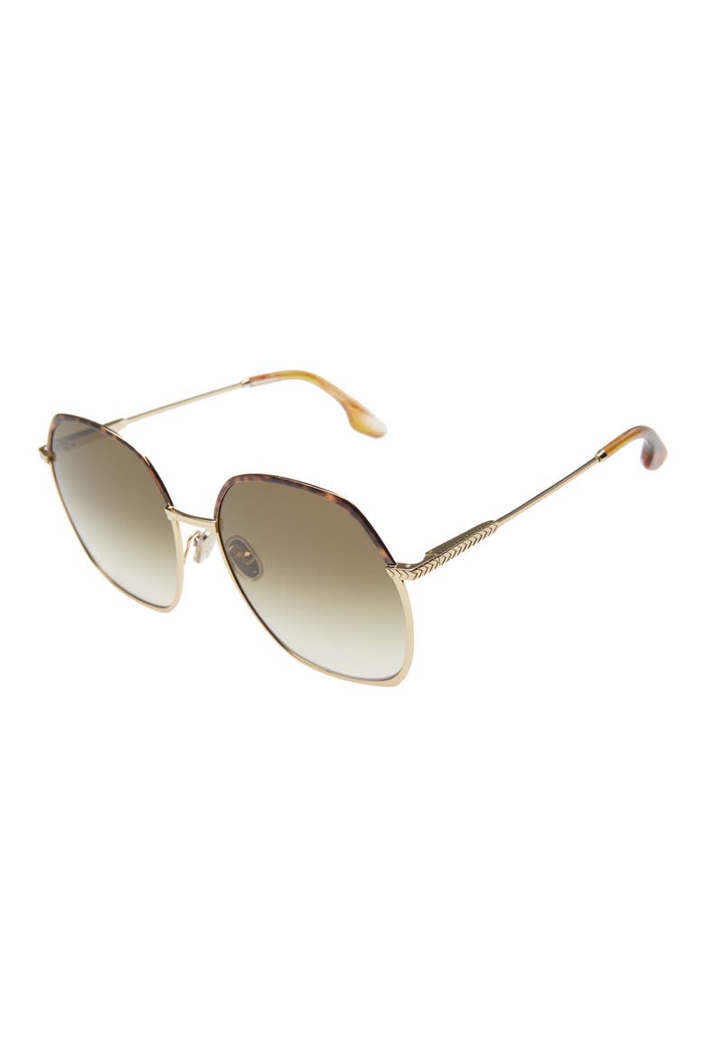 59mm Square Sunglasses, Alternate, color, GOLD/ KHAKI