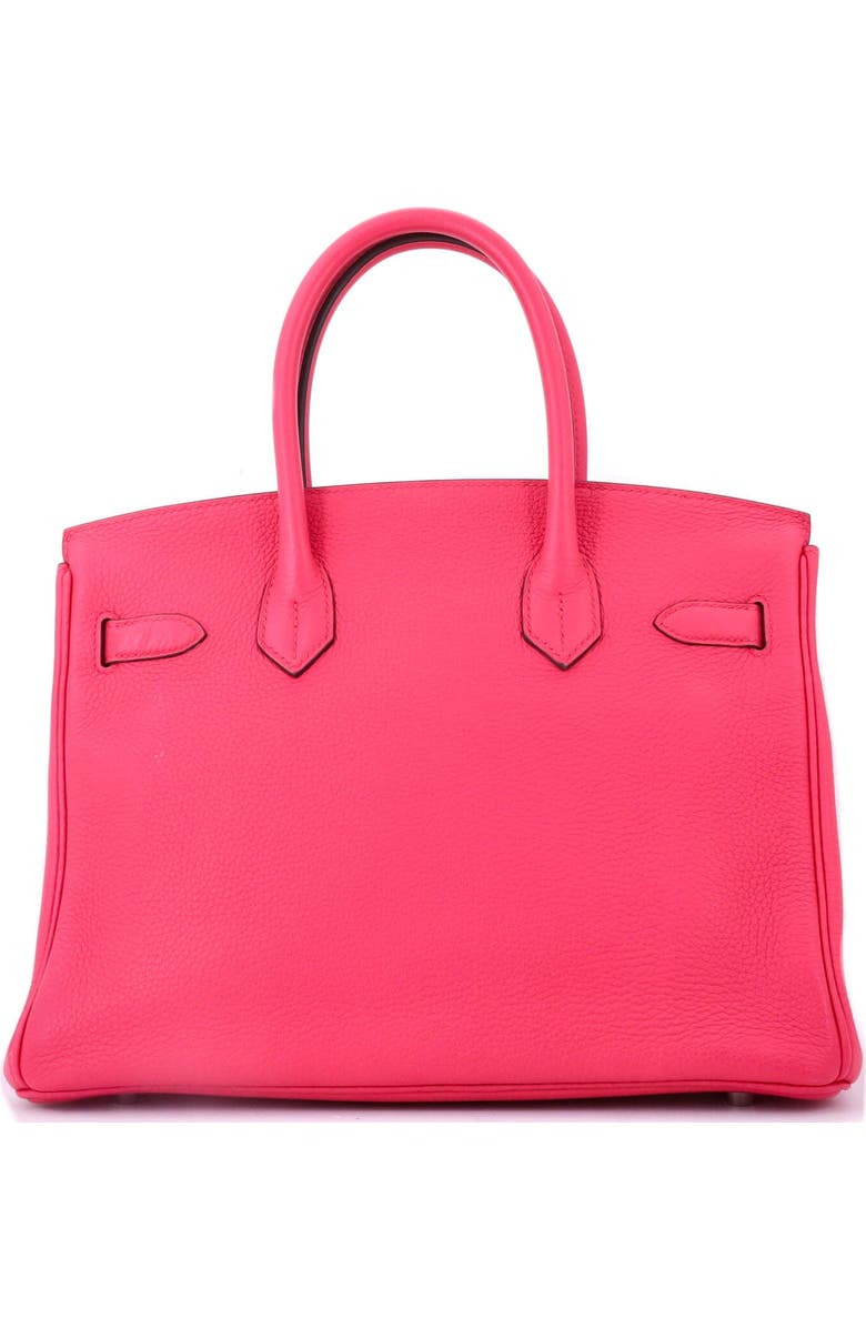 Pre-Owned Hermes Birkin Handbag Pink Clemence with Palladium Hardware 30, Alternate, color, Rose Extreme