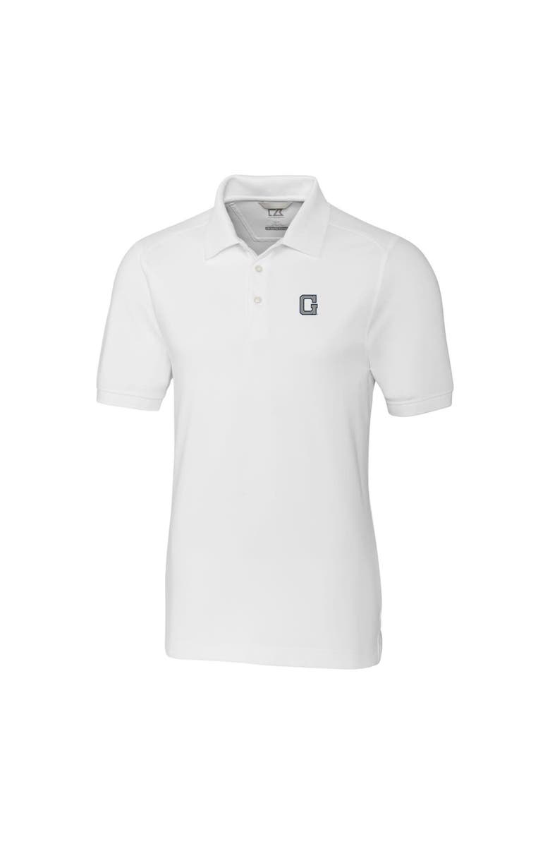 Cutter & Buck Men's Cutter & Buck White Georgetown Hoyas Vault Advantage Tri-Blend Pique Big & Tall Polo, Alternate, color, 