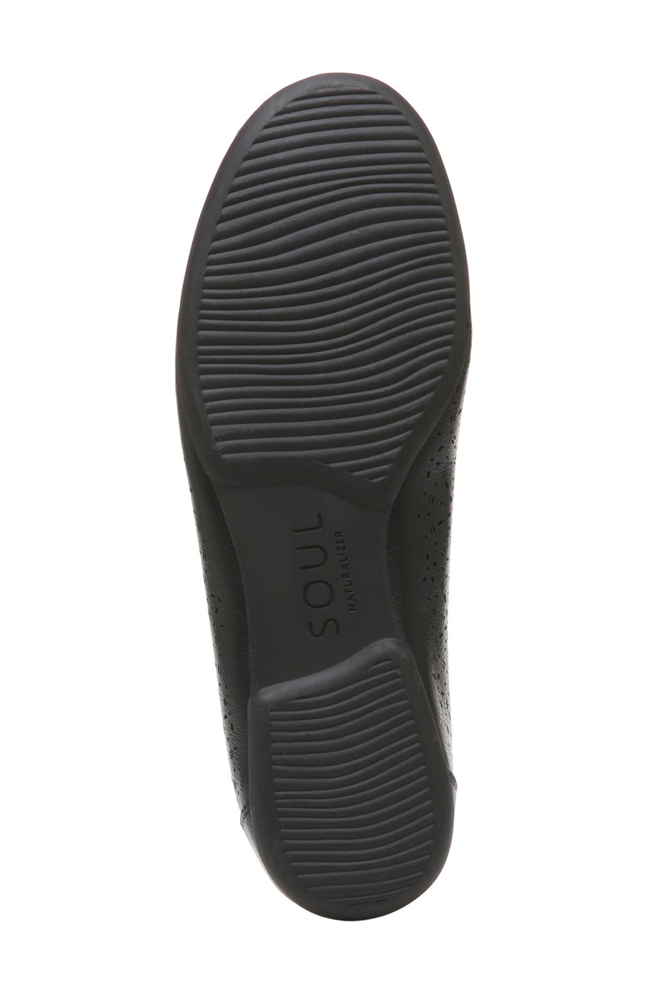 SOUL NATURALIZER Magical Skimmer Flat - Wide Width Available, Alternate, color, Black Smooth Synthetic