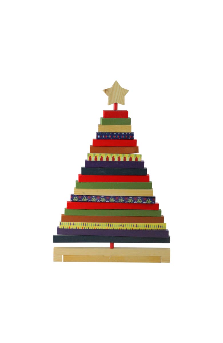 Northlight Adjustable Wooden Christmas Tree Decoration - 15.5" - Multicolor, Alternate, color,