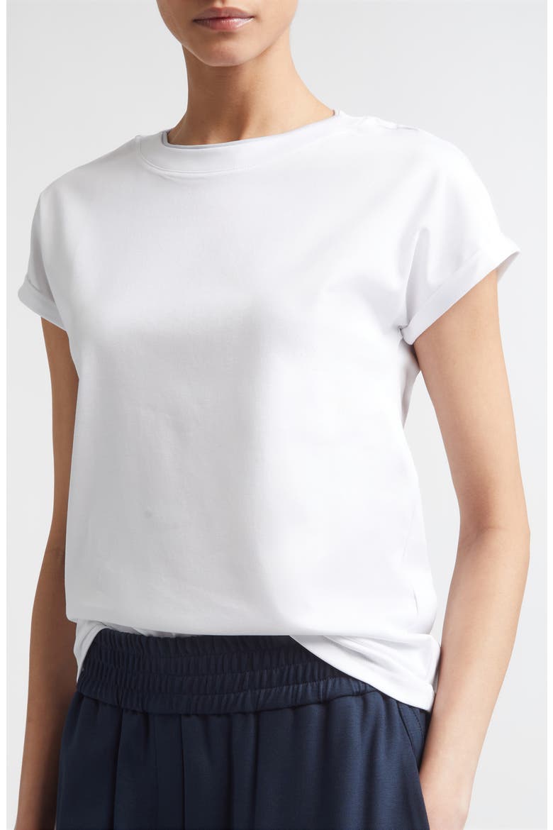 Layered Crewneck T-Shirt, Alternate, color, 01-130 WHITE/SKY BLUE