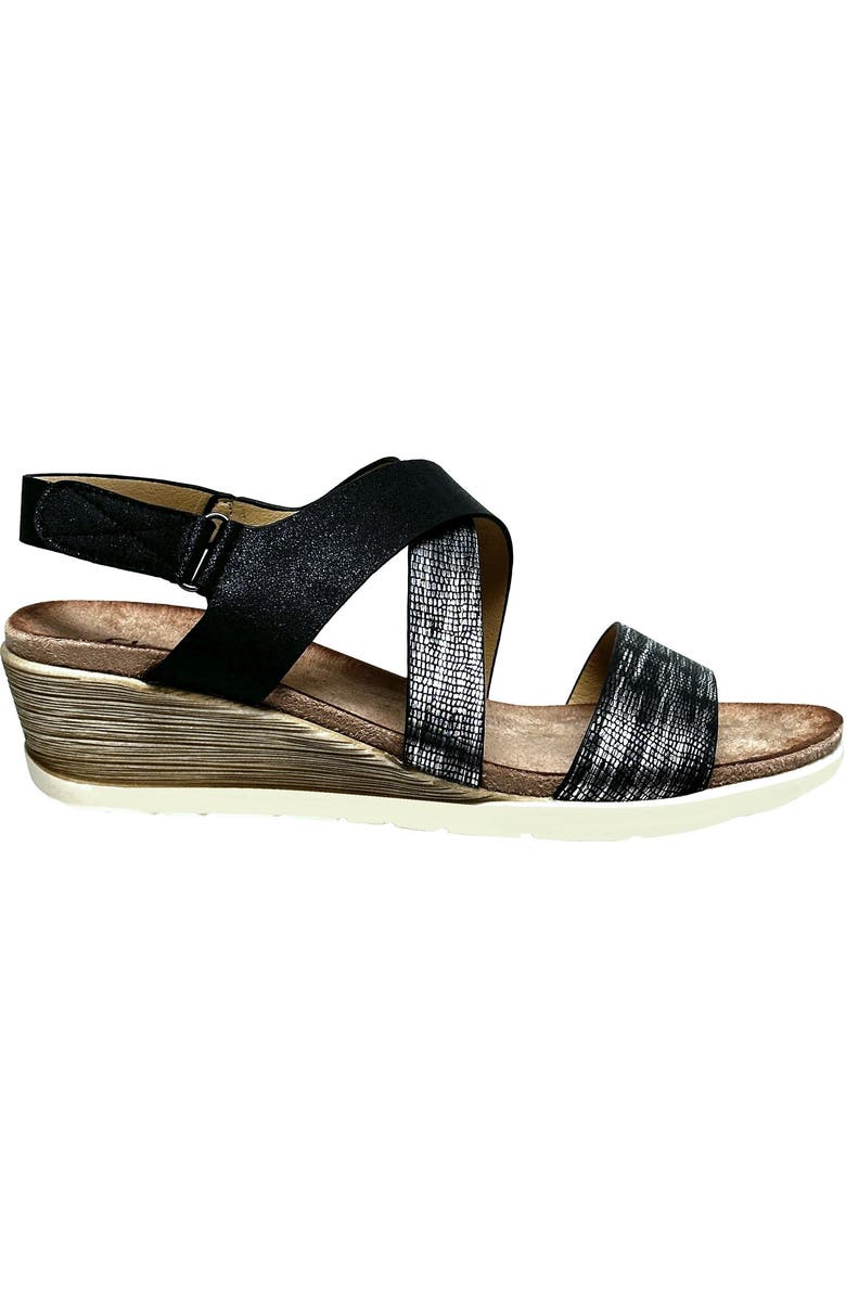NINETY UNION Panama Slingback Wedge Sandal, Alternate, color, Black