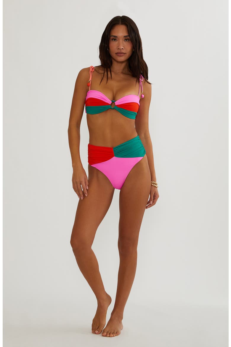 Sophia Tie Strap Bikini Top, Alternate, color, CABO COLORBLOCK