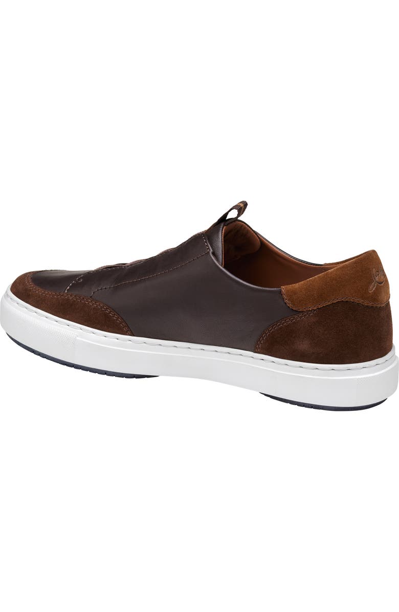 JOHNSTON & MURPHY COLLECTION Johnston & Murphy Anson Lace to Toe Sneaker, Alternate, color, Dark Brown Sheepskin/ Suede