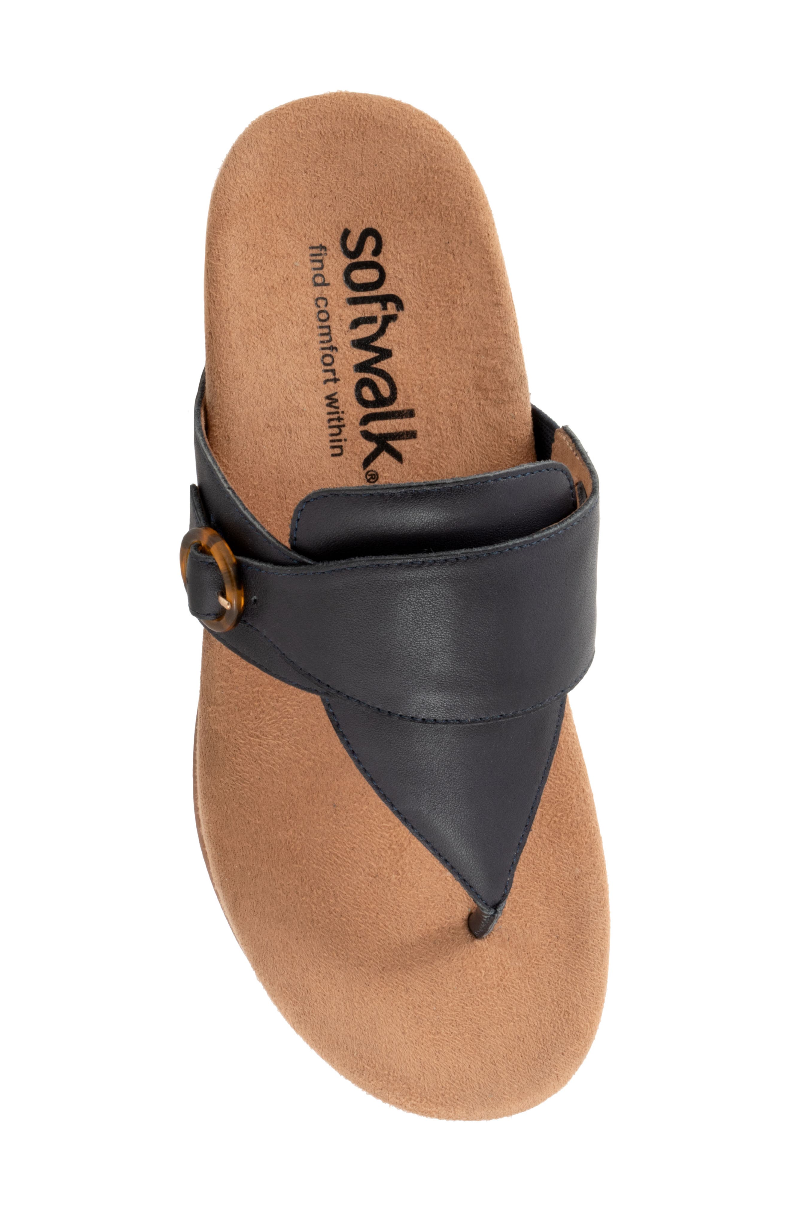 SoftWalk<sup>®</sup> Belize T-Strap Sandal, Alternate, color, Navy