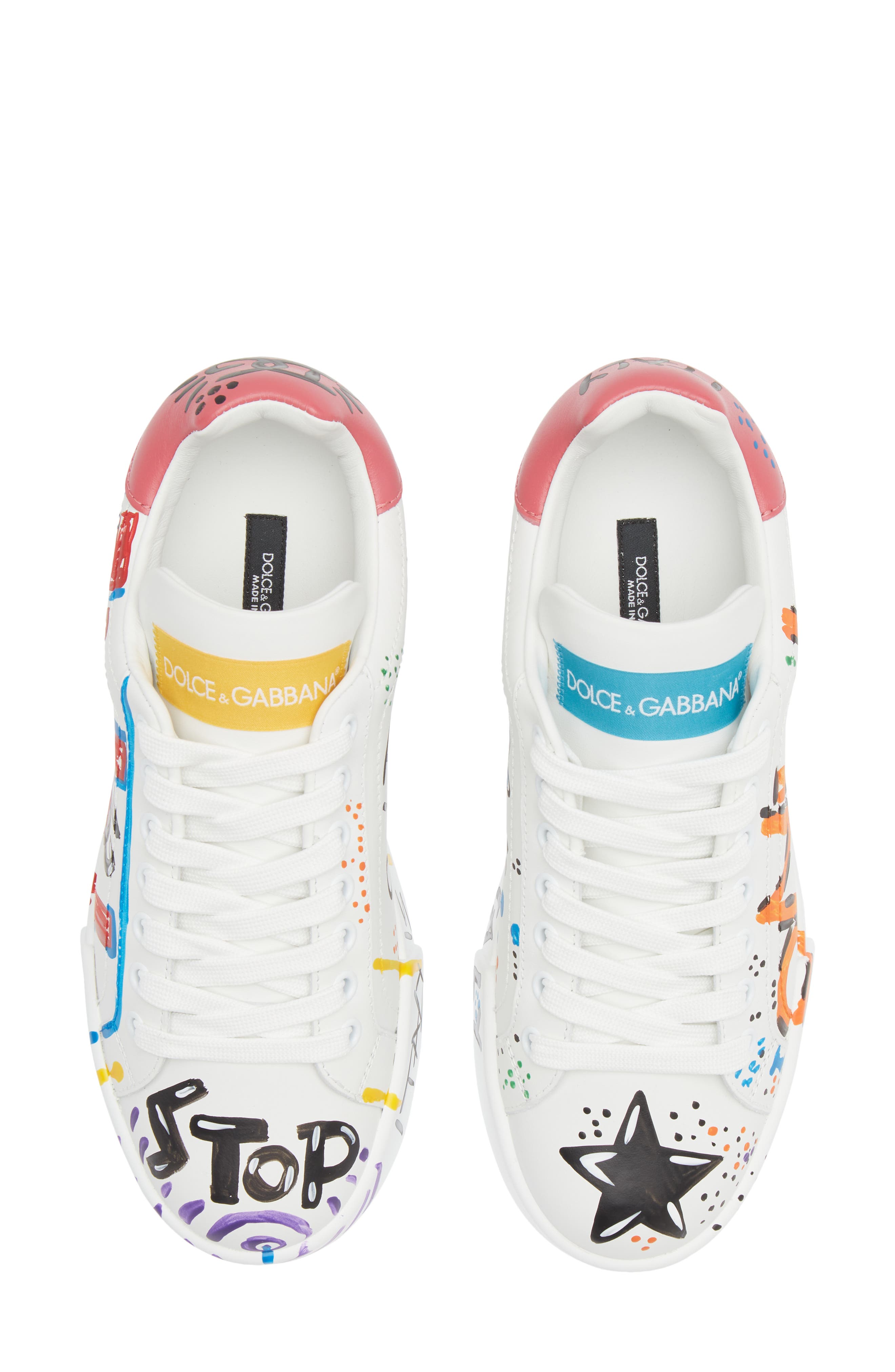 Dolce&Gabbana Portofino Graffiti Sneaker, Alternate, color, 