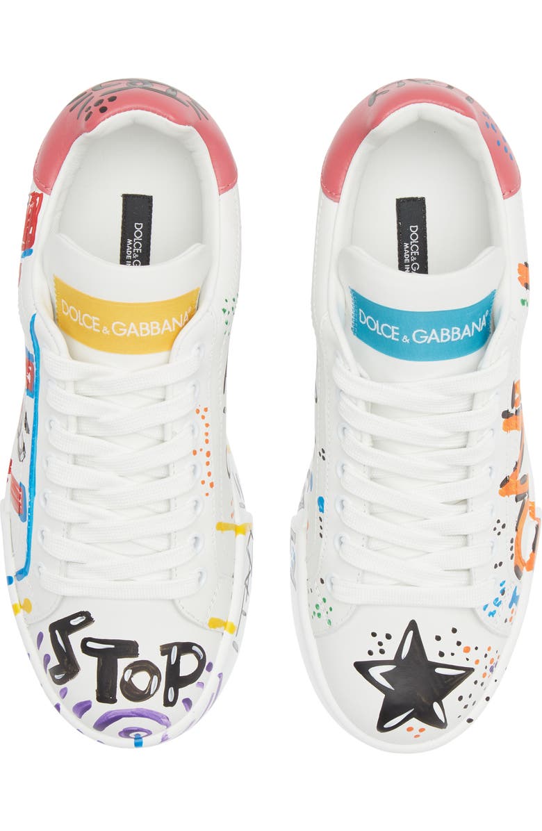 Dolce&Gabbana Portofino Graffiti Sneaker, Alternate, color,