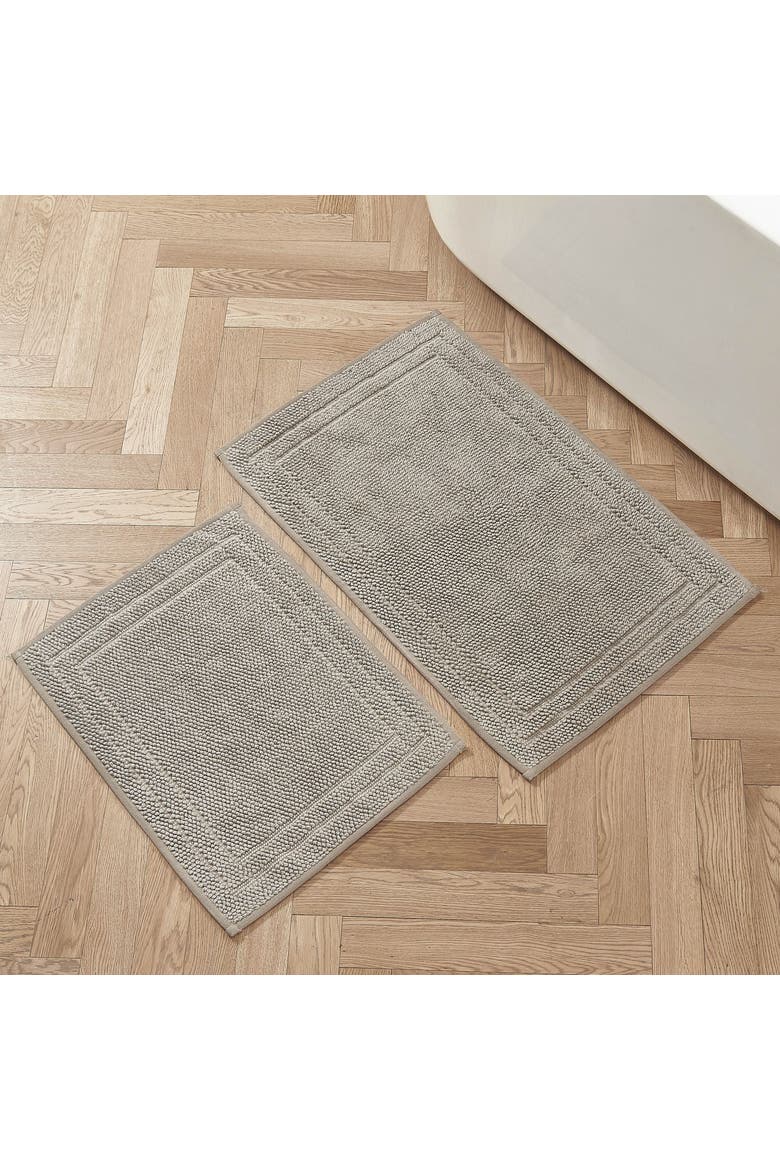 Luxe Looped Cotton 2-Piece Bath Mat Set, Alternate, color, Island Fossil Brown