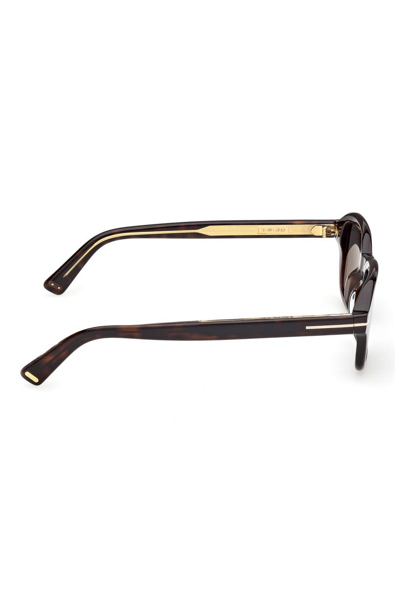 46mm Small Square Sunglasses, Alternate, color, HAVANA YELLOW GOLD / SMOKE