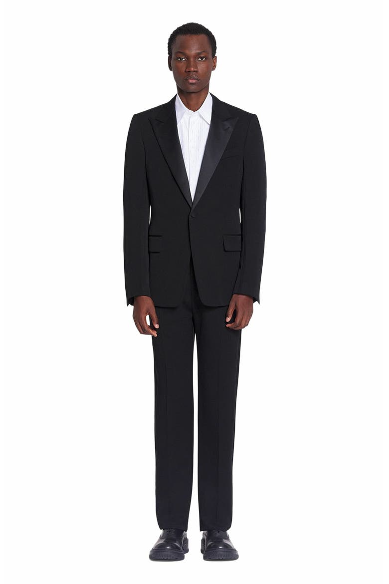 SATIN COLLAR TUXEDO JACKET, Alternate, color, BLACK
