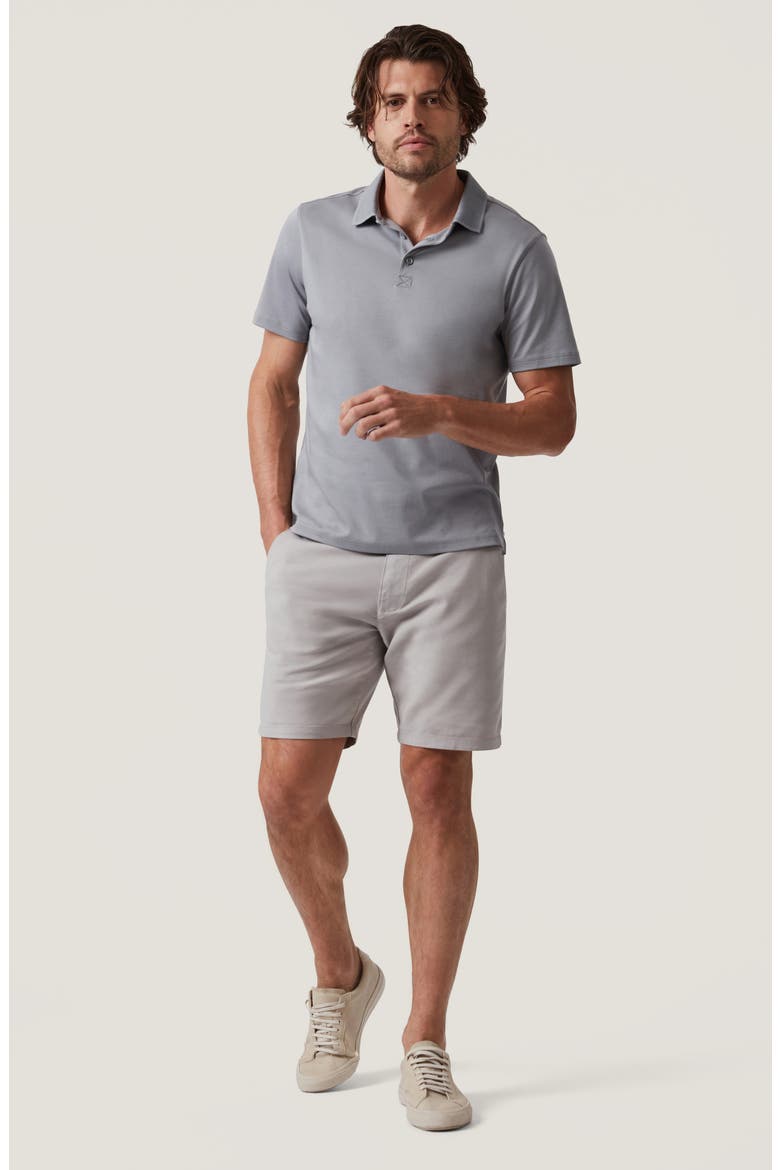 Arizona Slim Fit Flat Front Chino Shorts, Alternate, color, GREY HIGH FLYER