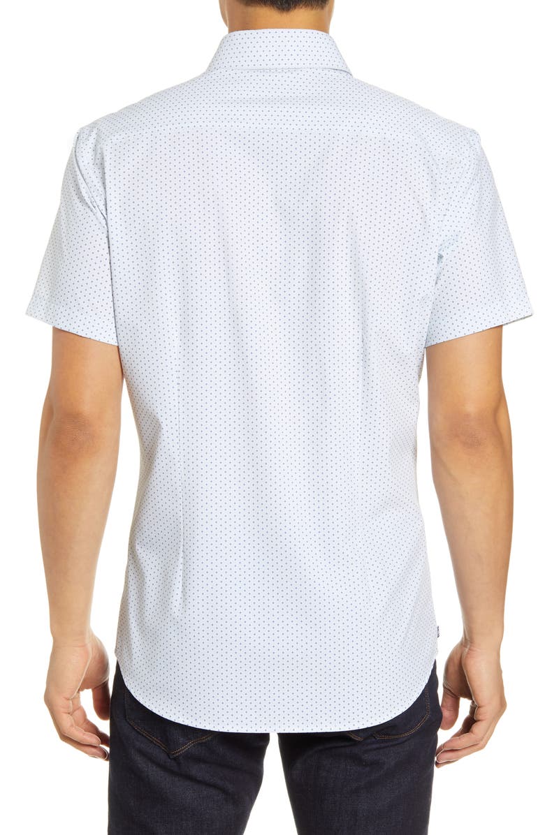 Mizzen+Main Trim Fit Short Sleeve Button-Up Shirt, Alternate, color,