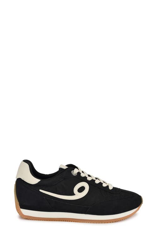 Nine West Fivo Metallic Trim Sneaker In Black