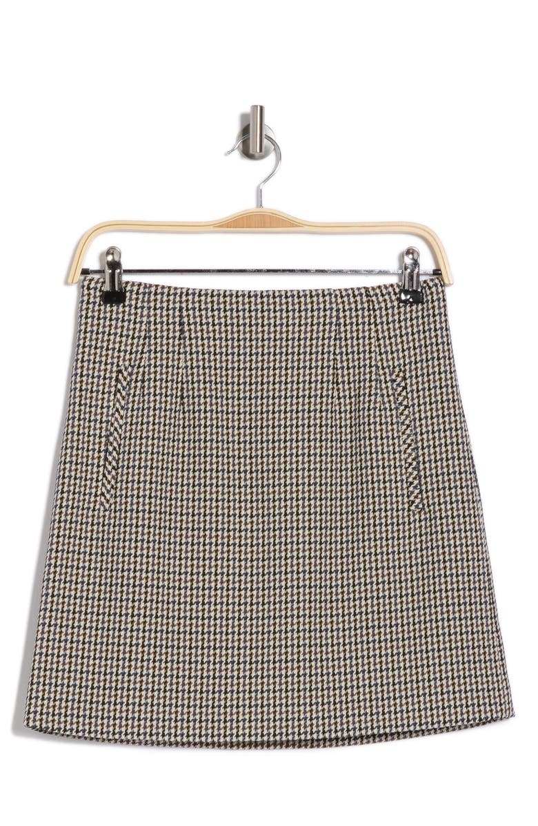 Veronica Beard Roman Houndstooth Check Miniskirt, Alternate, color,