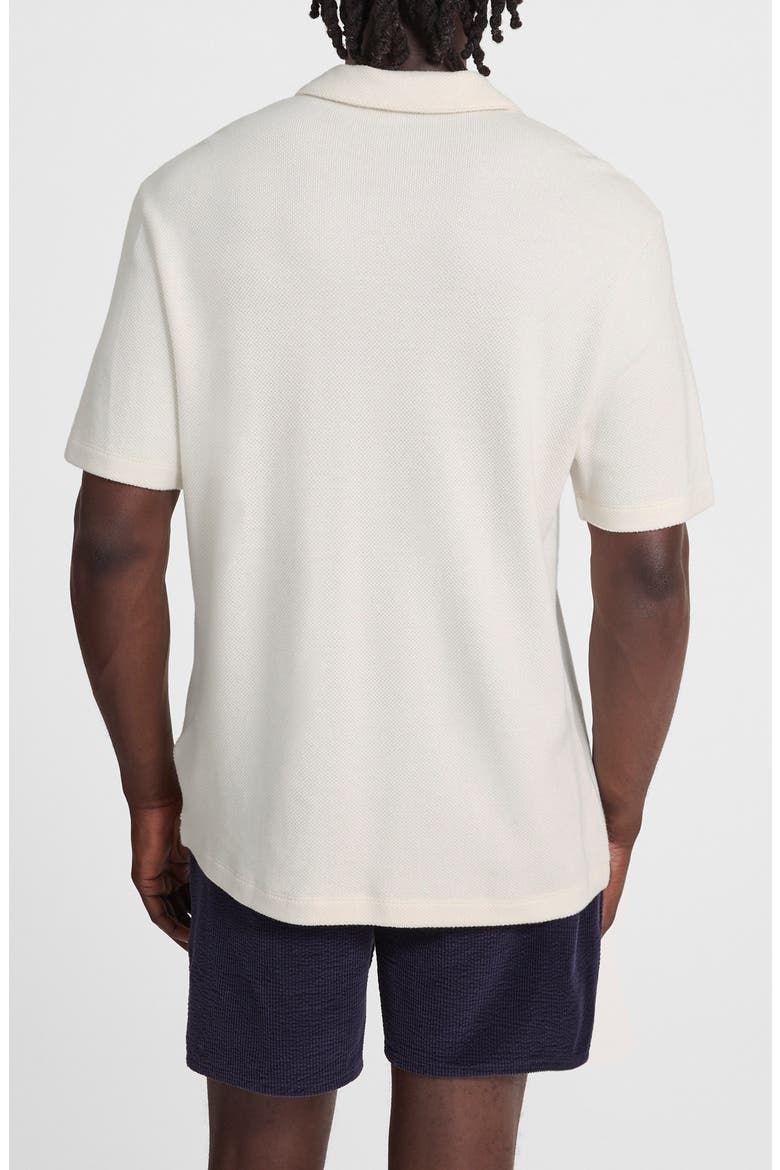 Quarter Zip Pique Polo Shirt, Alternate, color, LIGHTHOUSE