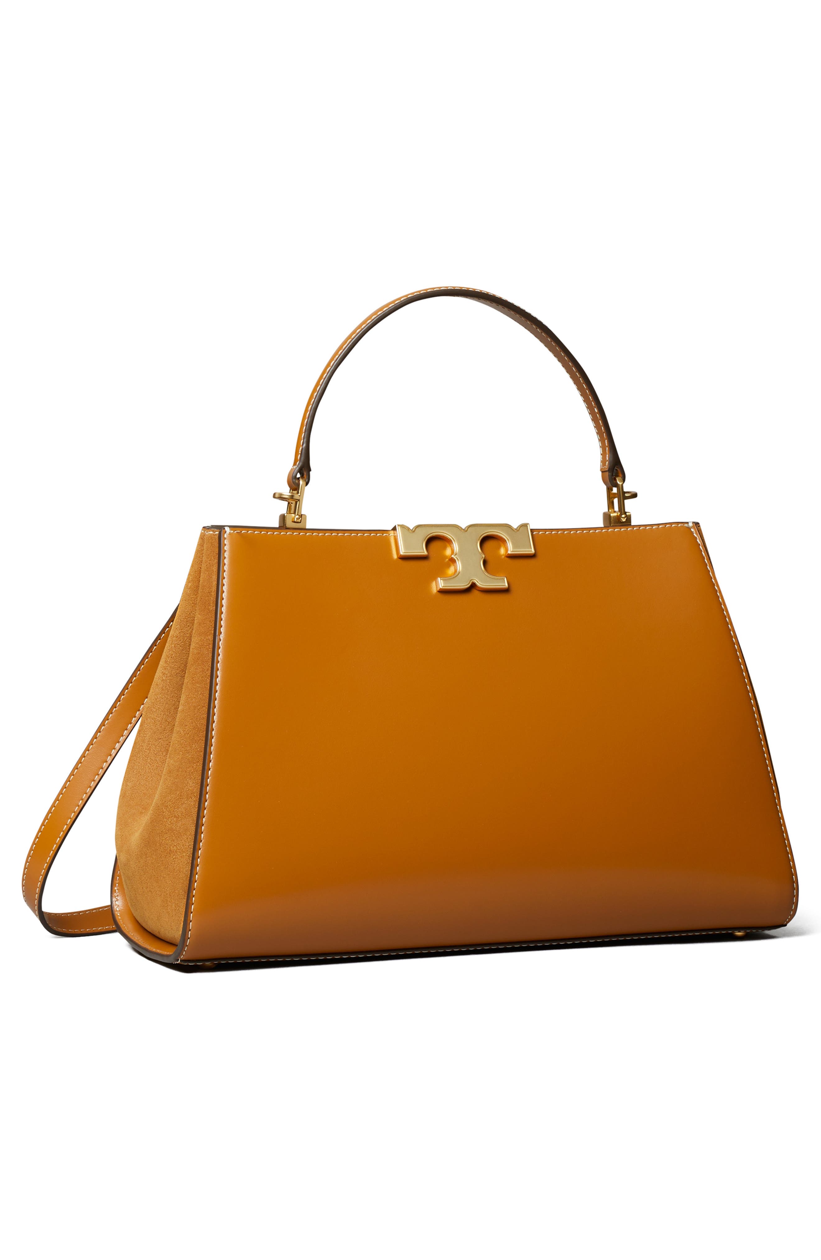 Eleanor Leather Satchel, Alternate, color, WHISKEY