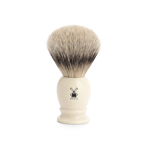 Classic Large Faux Ivory Silvertip Badger Shaving Brush