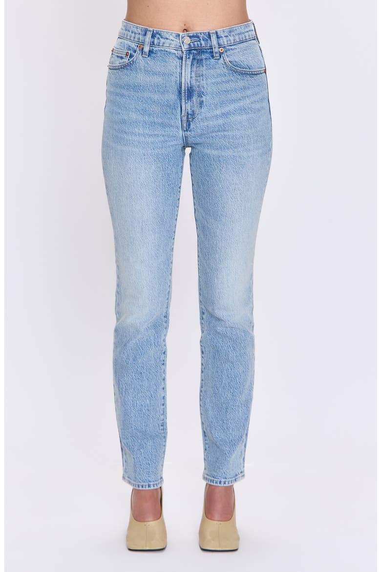 Bri High Waist Ankle Straight Leg Jeans, Main, color, SEQUEL
