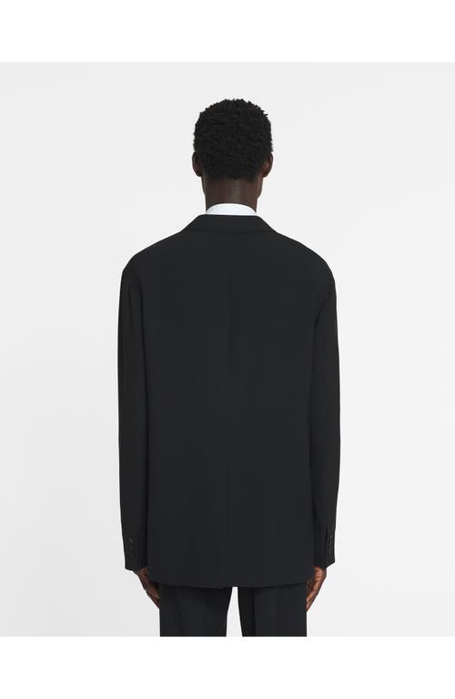 Lanvin Loose-fitting Wool Jacket In Black