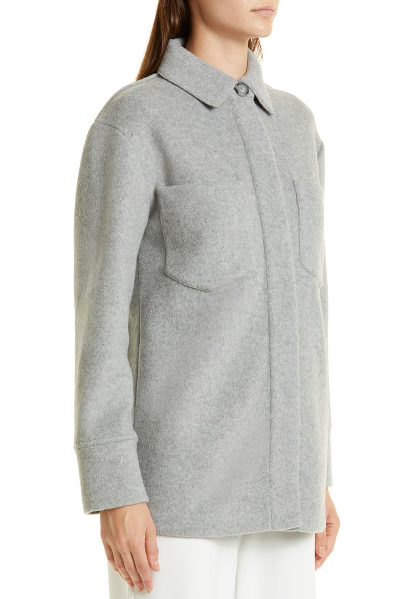 Oversize Cotton Blend Shirt Jacket, Alternate, color, MED H GREY