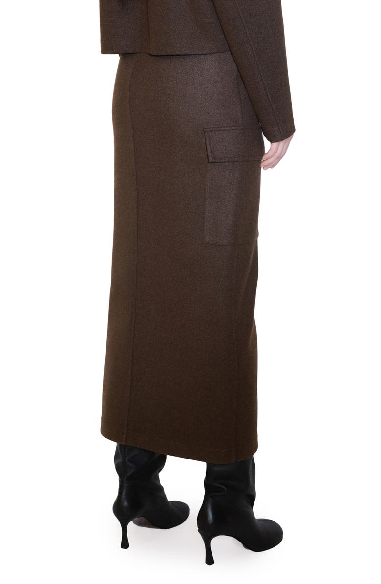 MANGO Slit Cargo Midi Skirt, Alternate, color, 