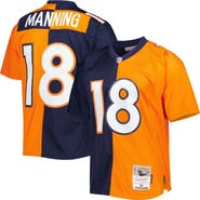 Mitchell & Ness Men's Mitchell & Ness Peyton Manning Navy/Orange Denver Broncos 2015 Split Legacy Replica Jersey