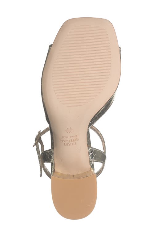 Stuart Weitzman Tia Sandal In Platino