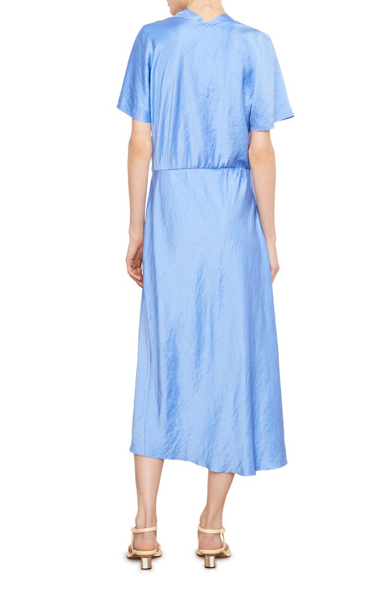 Vince Cowl Neck Crinkled Satin Dress, Alternate, color, Aria