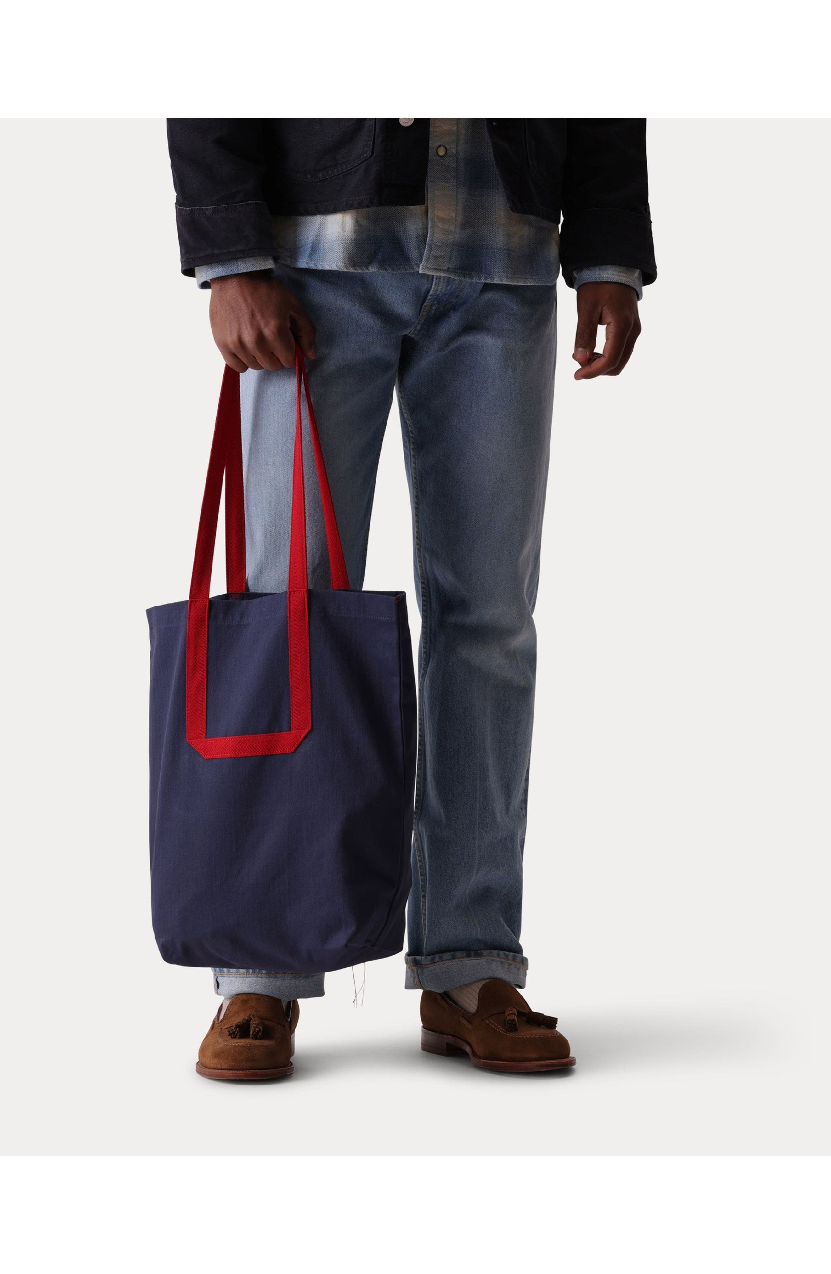 Medicalbag Herringbone Cotton Bag, Alternate, color, BLUE