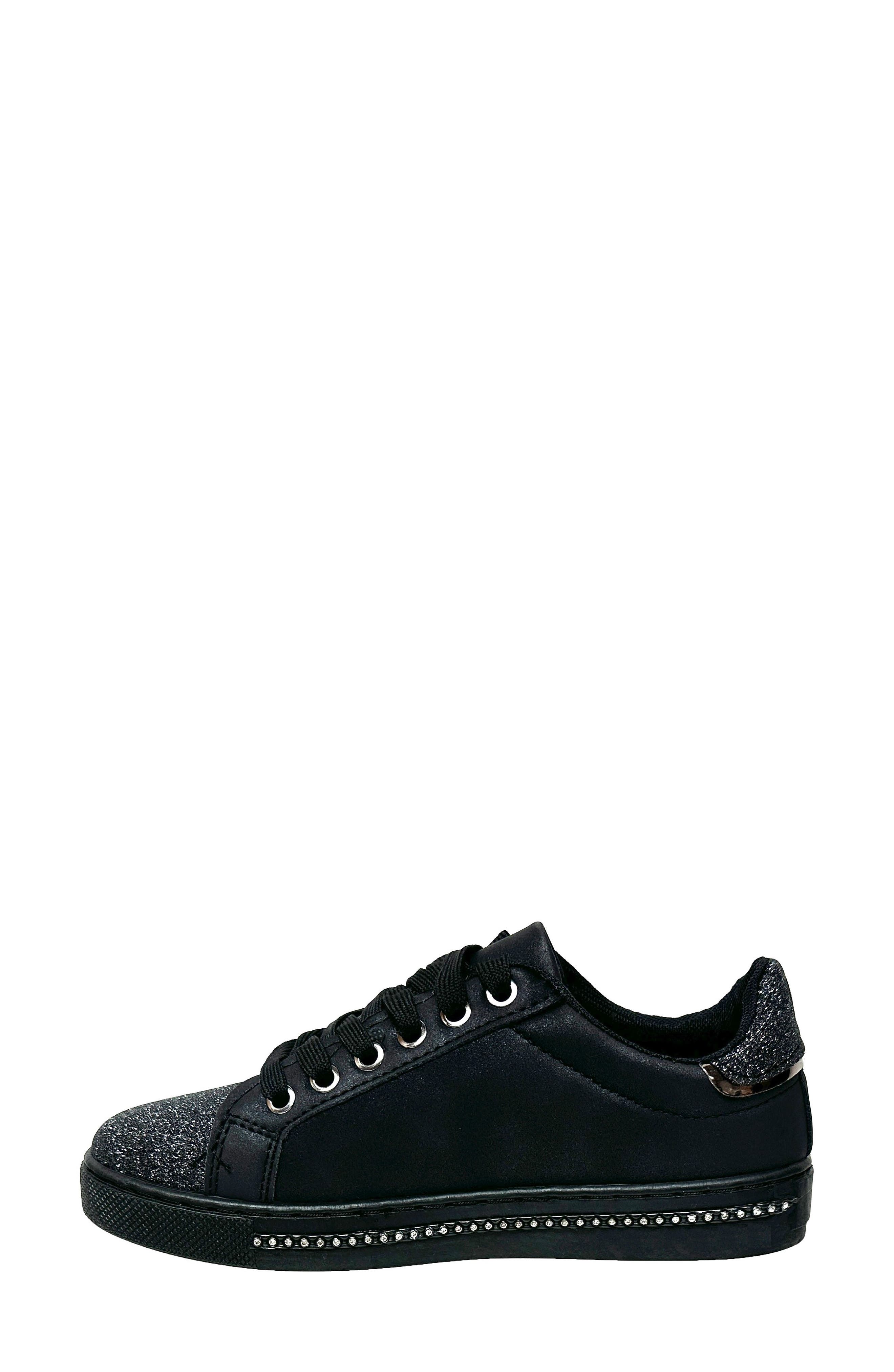 NINETY UNION Beyond Embellished Glitter Sneaker, Alternate, color, Black