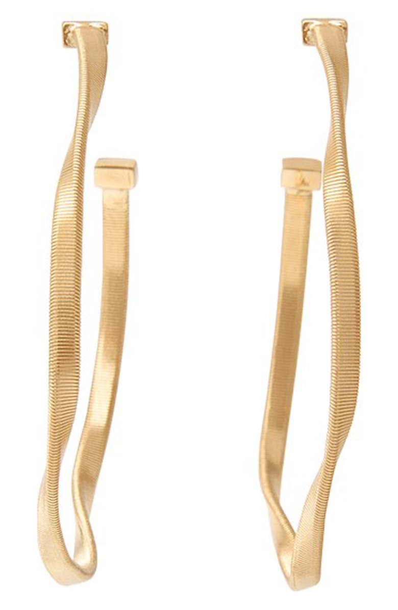 Marco Bicego Marrakech Twist Hoop Earrings, Alternate, color, Gold