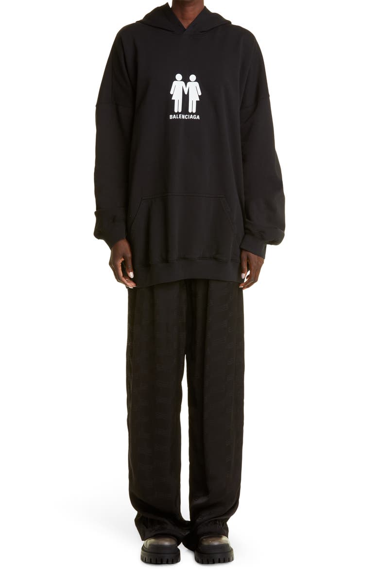 Balenciaga Pride 2022 Cotton Graphic Hoodie, Alternate, color, 