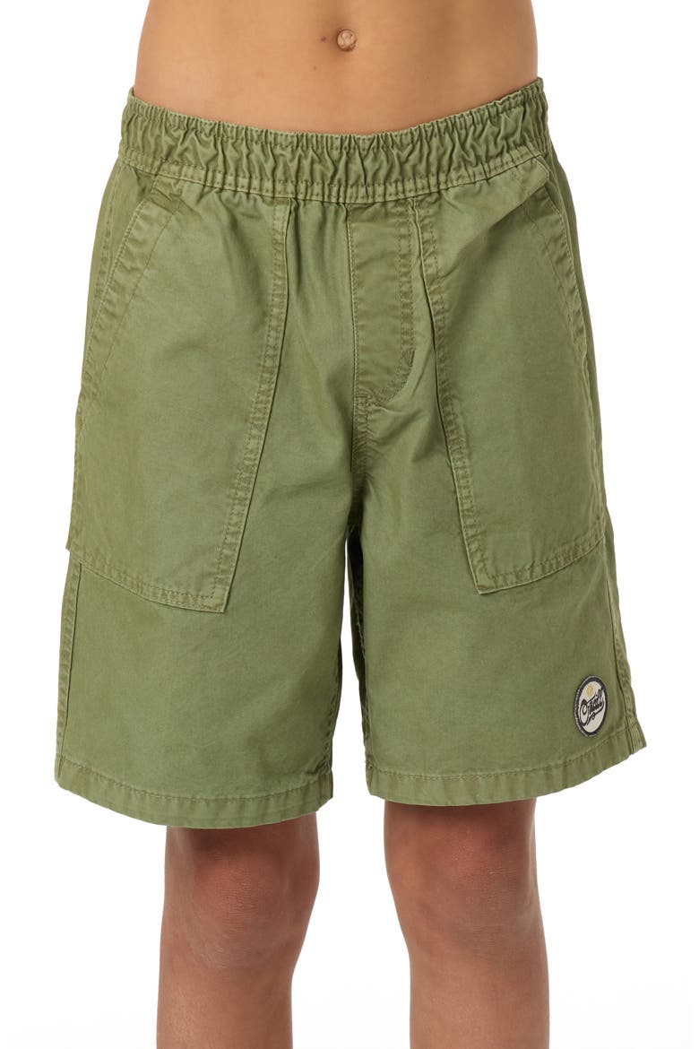 Kids' Ronan Field Shorts, Main, color, OIL GREEN