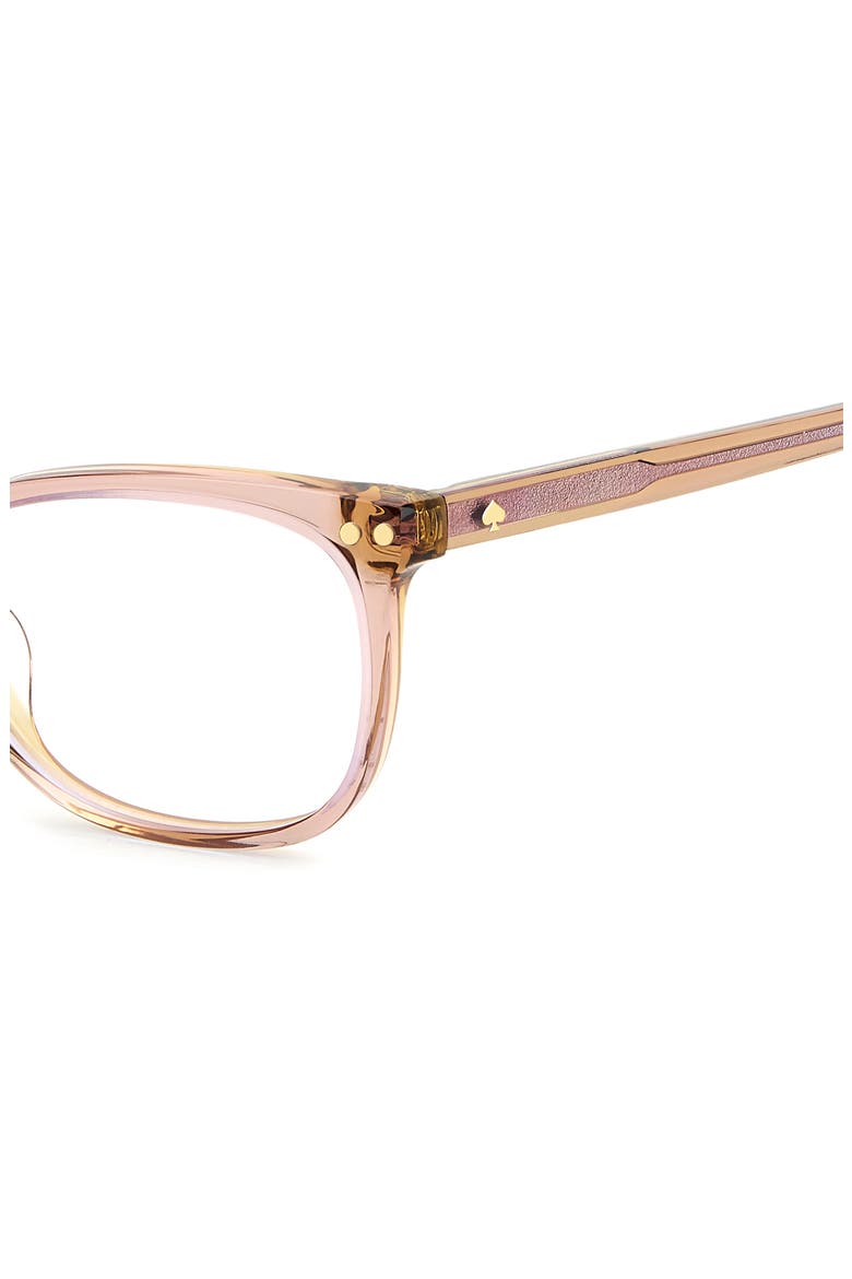 adria 52mm rectangular optical glasses, Alternate, color, BROWN PINK