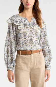 Treasure & Bond Ruffle Collar Top