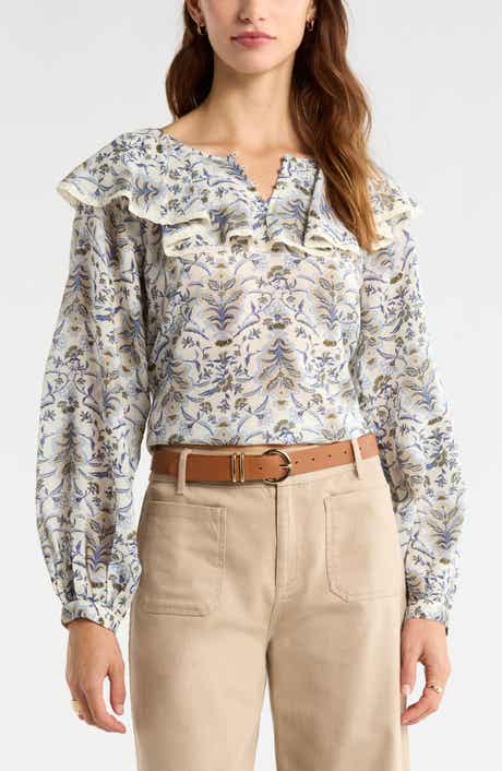 Treasure & Bond Ruffle Collar Top