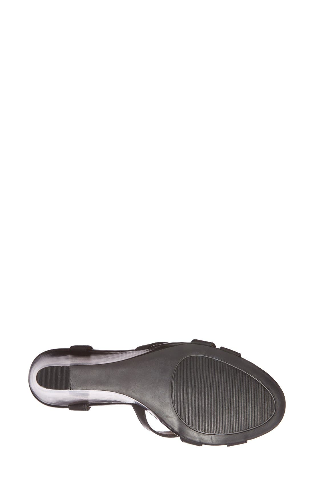 'Metsey' Wedge Sandal, Alternate, color, BLACK