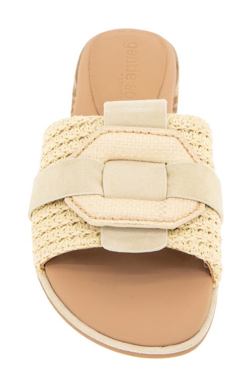 Shop Gentle Souls By Kenneth Cole Gentle Souls Hudson Slide Sandal In Natural Raffia