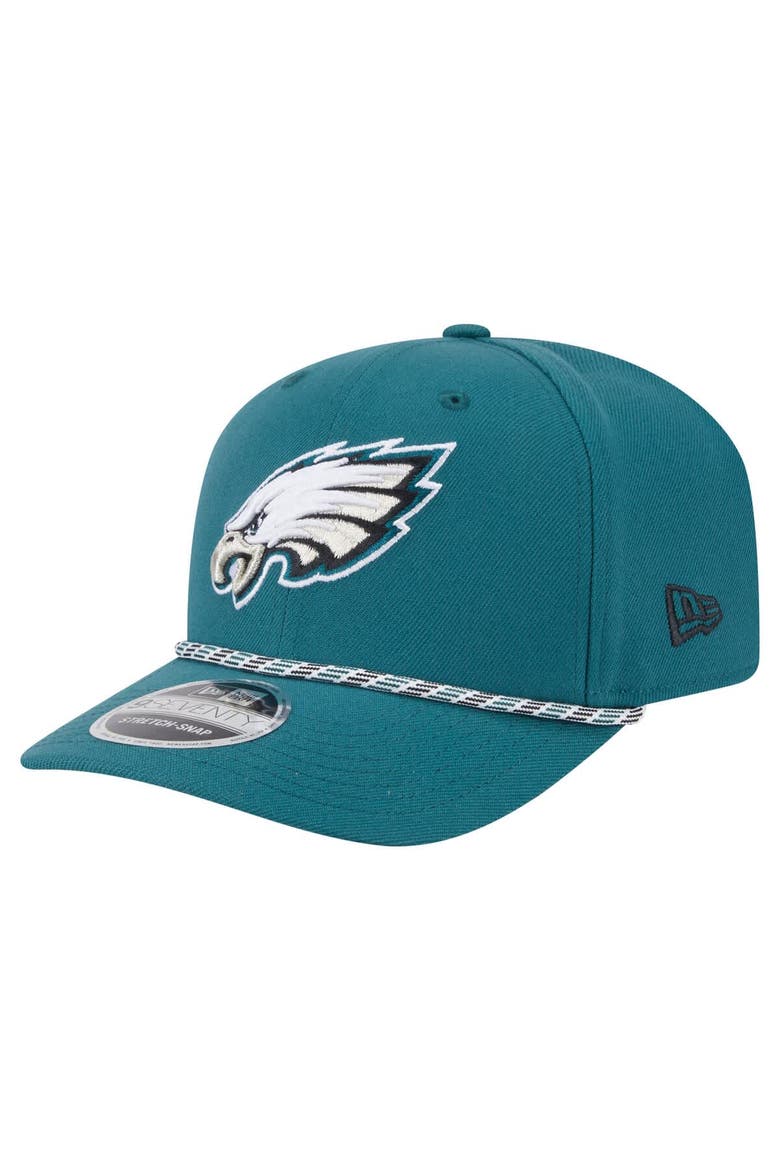 Men's New Era Midnight Green Philadelphia Eagles Gameday Multi Rope 9SEVENTY Stretch-Snap Hat, Main, color, Green