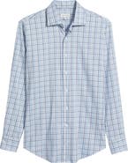 Peter Millar Crown Lite Shadow Check Performance Twill Button-Up Shirt