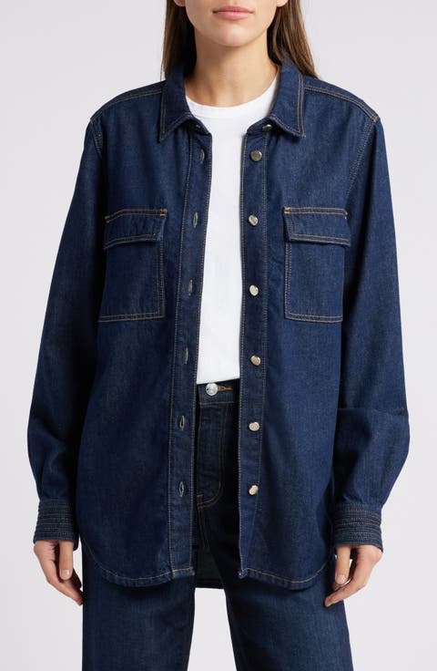 The Trapunto Denim Overshirt