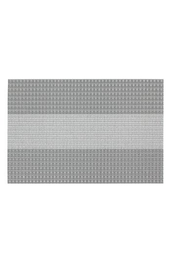 Dainty Home Set Of 6 Vinyl Placemats In Center Stripe Sparkles Silver