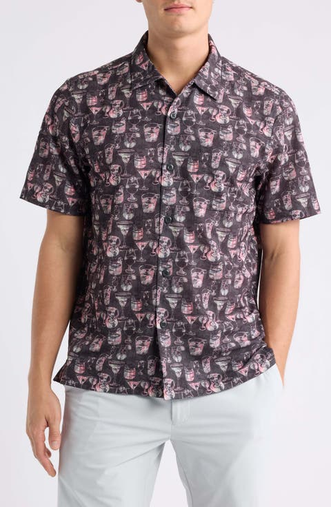 Bahama Coast Mai Tai-Dye Short Sleeve Button-Up Shirt