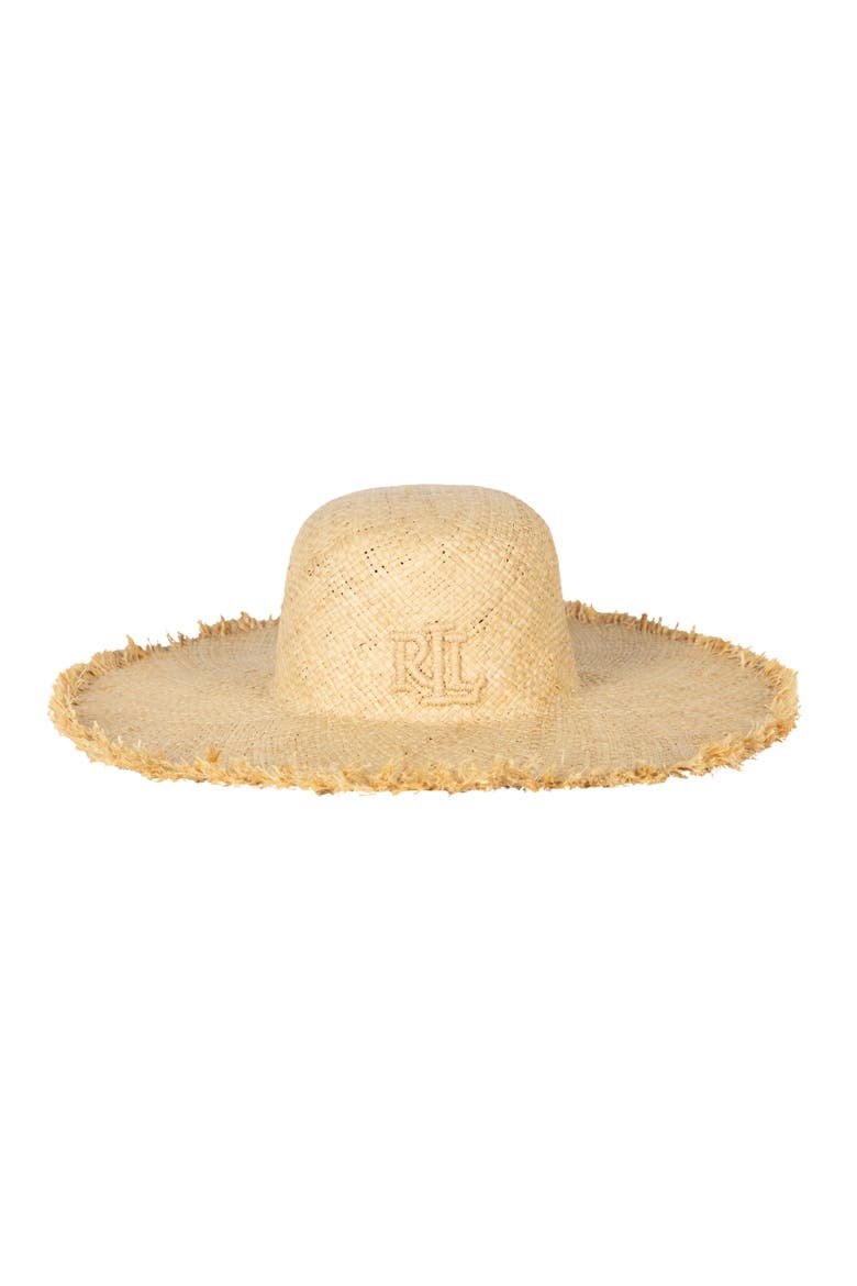 3D Logo Raffia Sunhat, Main, color, Natural