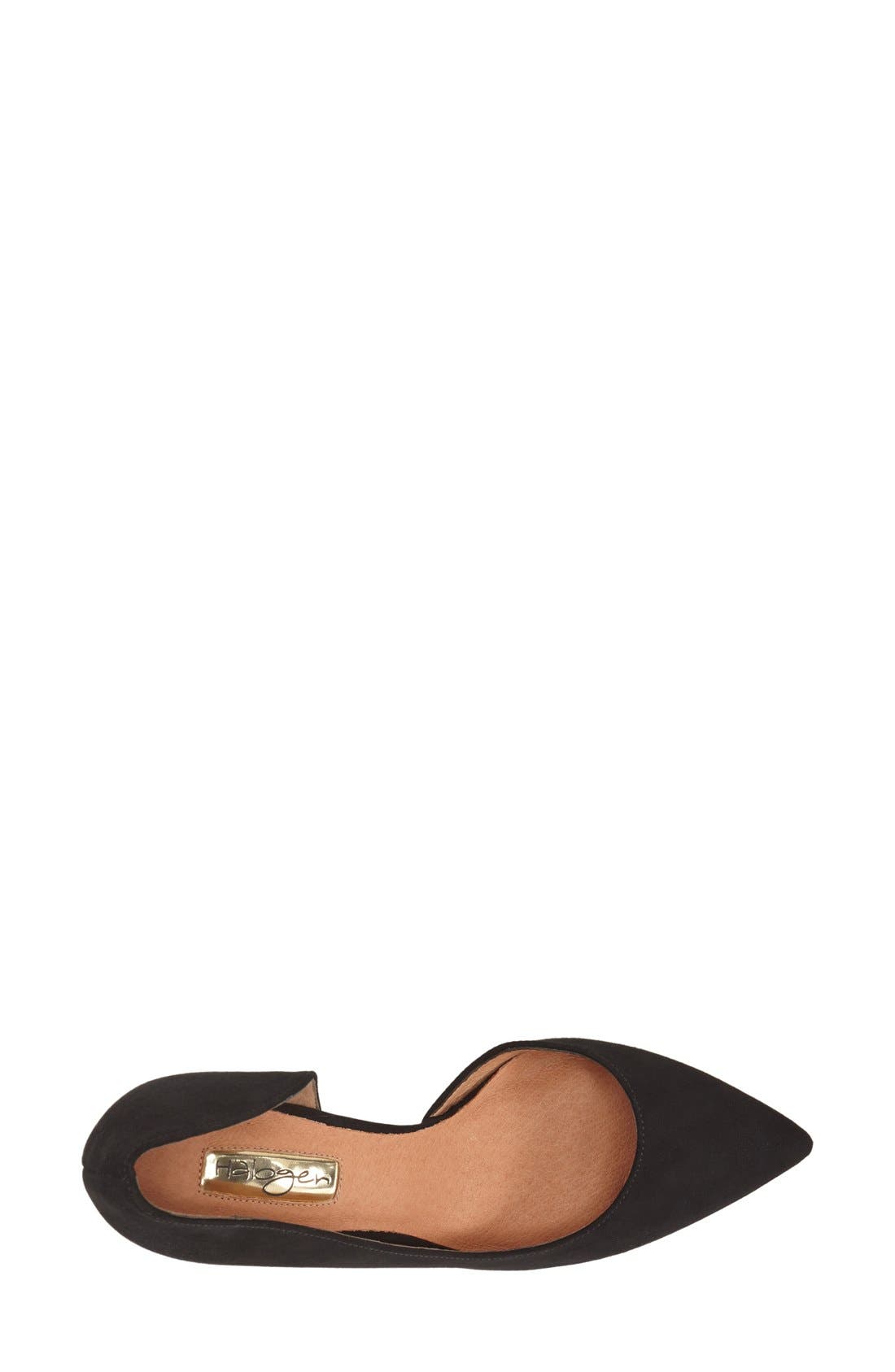 'Marlie' Pointy Toe Pump, Alternate, color, BLACK SUEDE